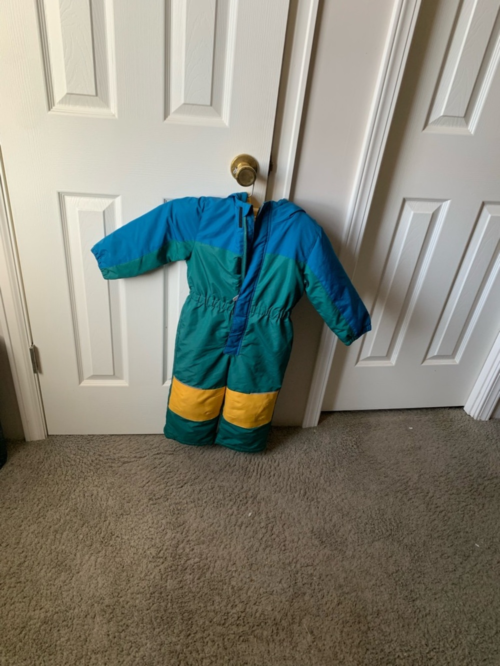 Swiss Tech Teal, Blue & Yellow Kids Jacket